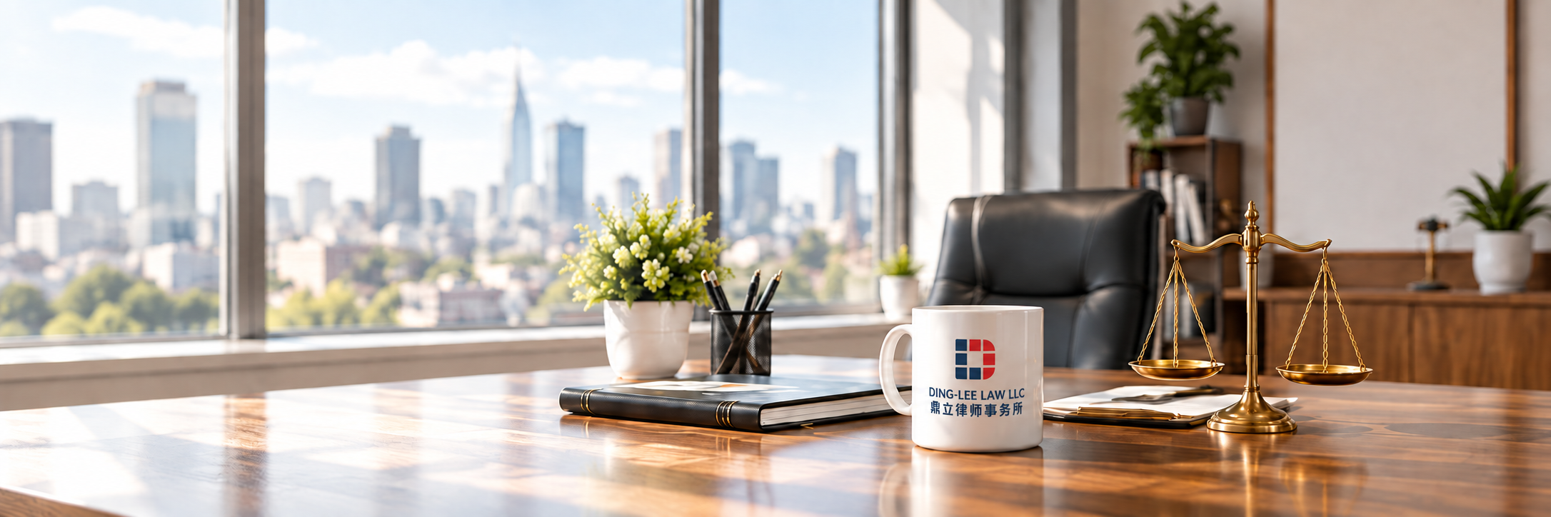 Illustrative law office interior